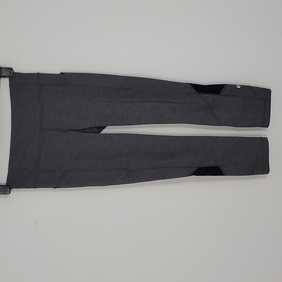 lululemon heathered black size 4 pace rival crop leggings - Picture 1 of 7